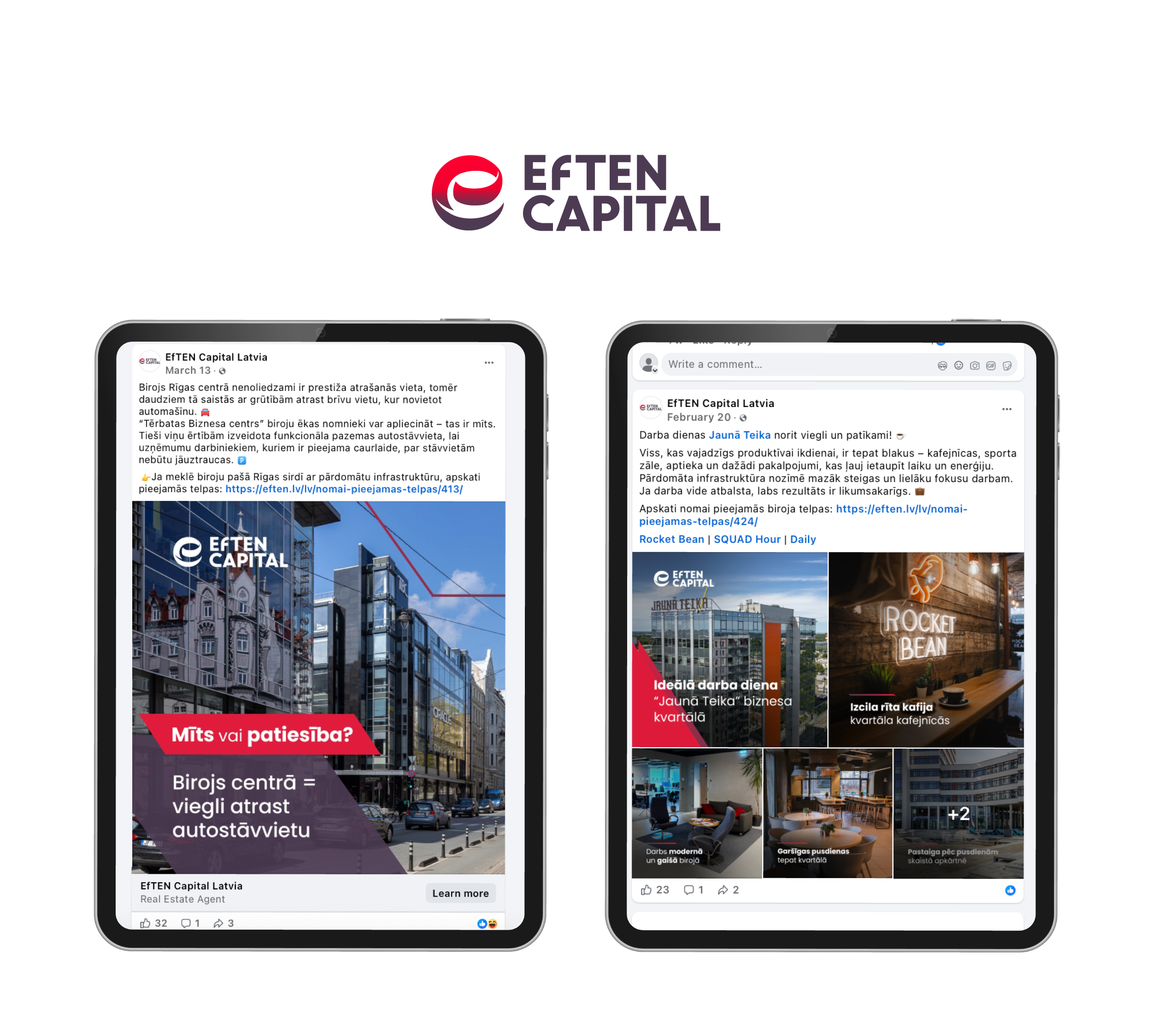 EfTEN Capital sociālo mediju komunikācija